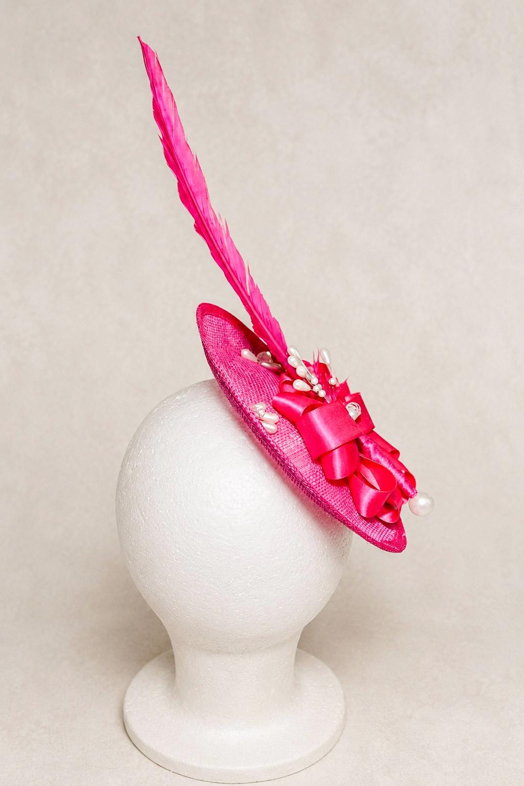 Fuchsia Flight Fascinator __etsy:8607042440