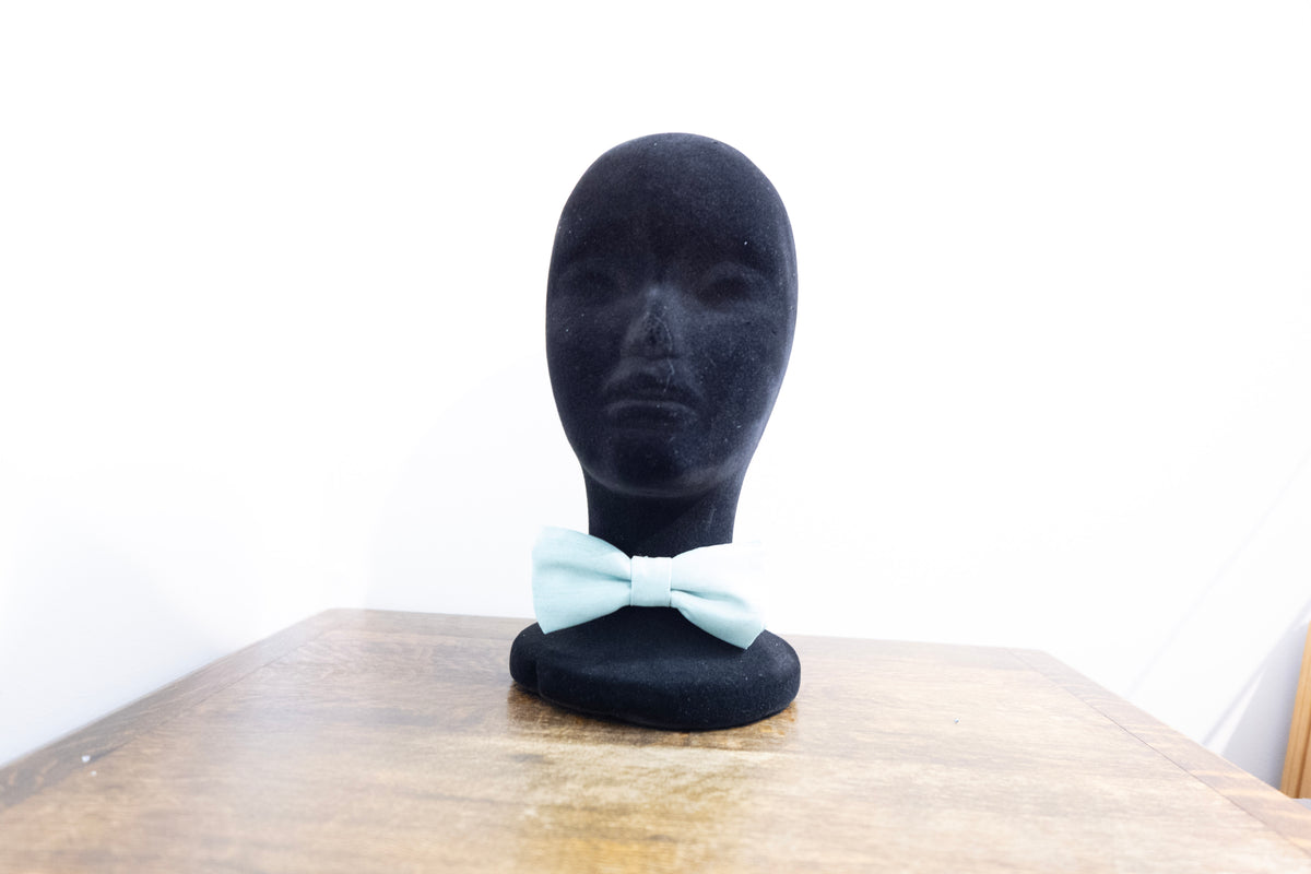 Mint Green Shantung Silk Bow Tie