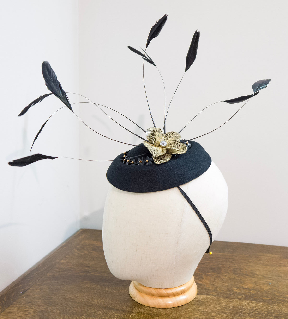 Midnight in Motion - Black Pill Box Hat!