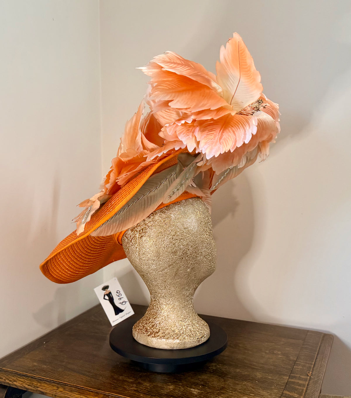 Safety Hat - orange floral hat