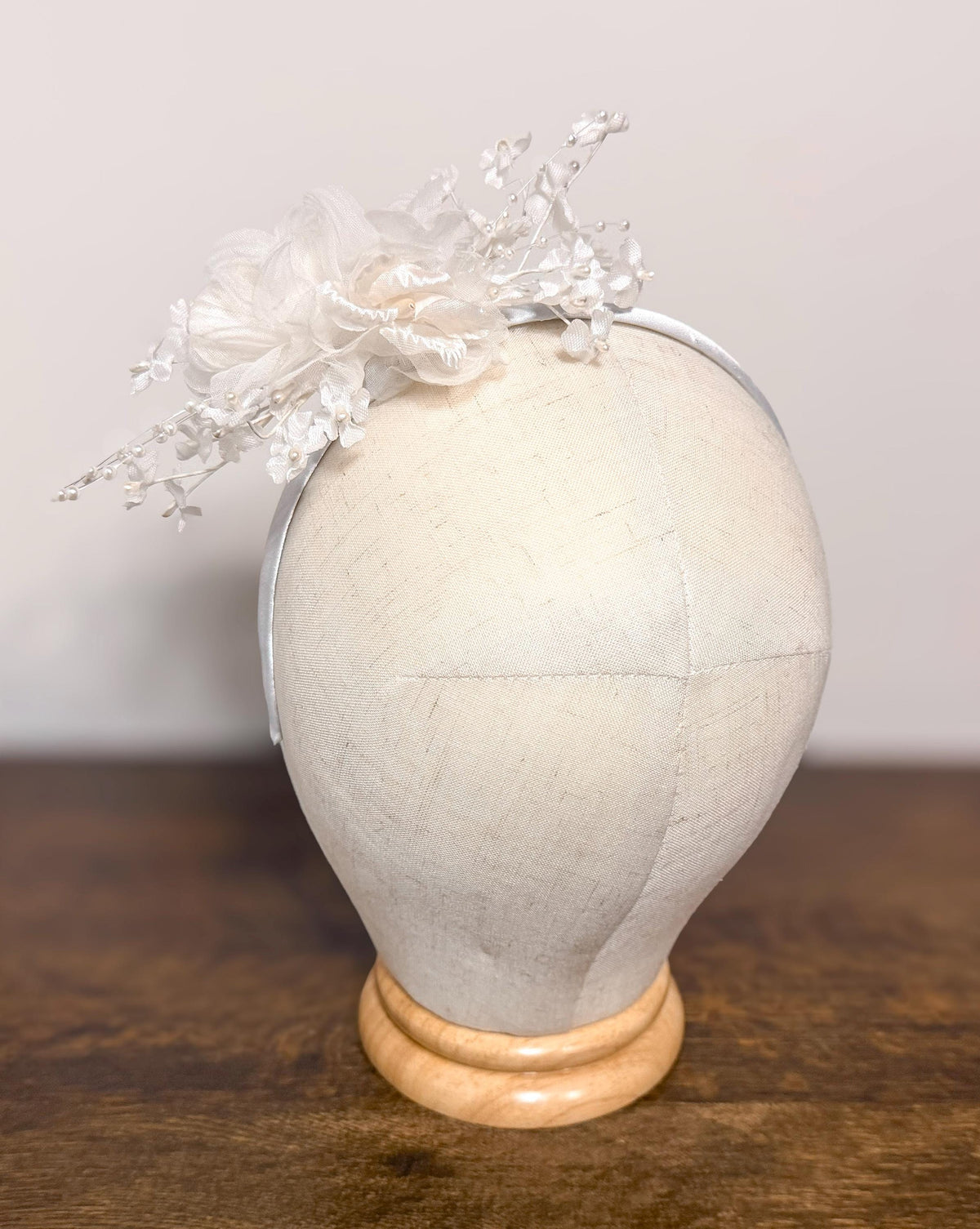 Pure and White - White Floral Head Band