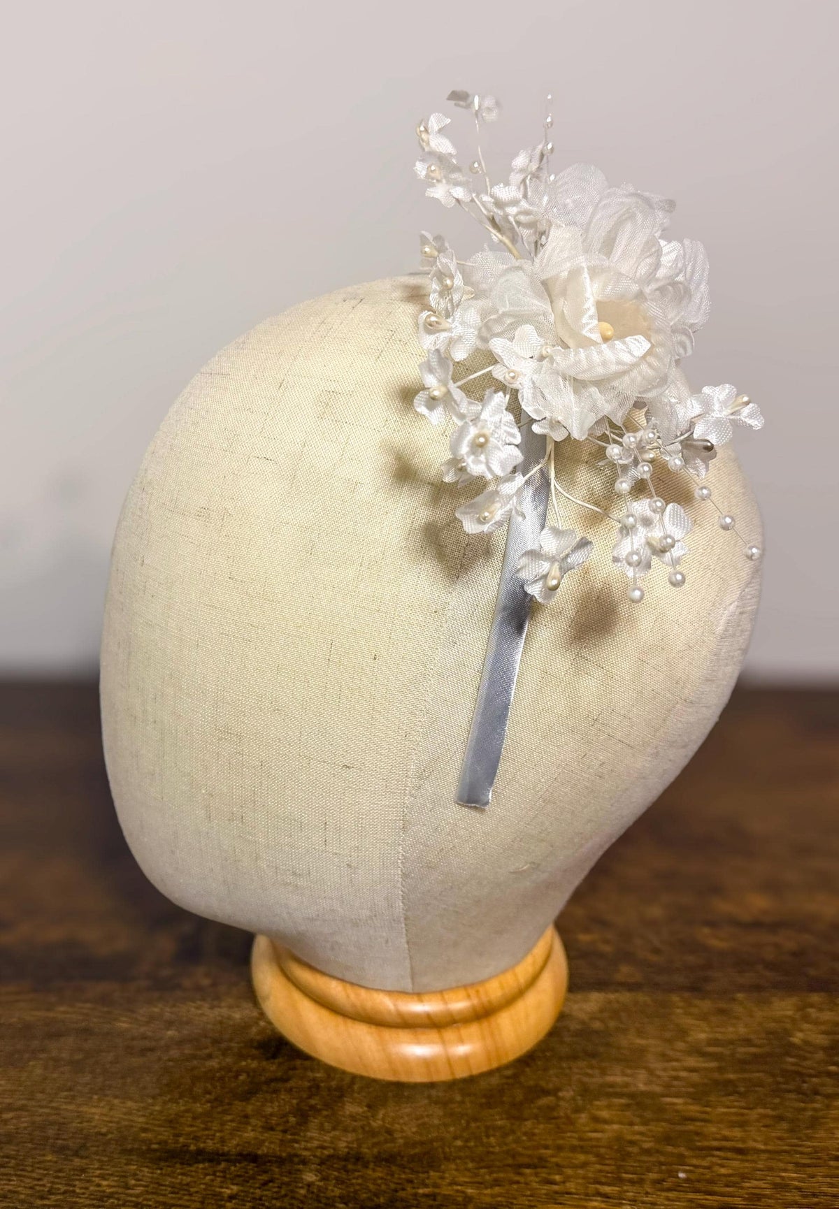 Pure and White - White Floral Head Band